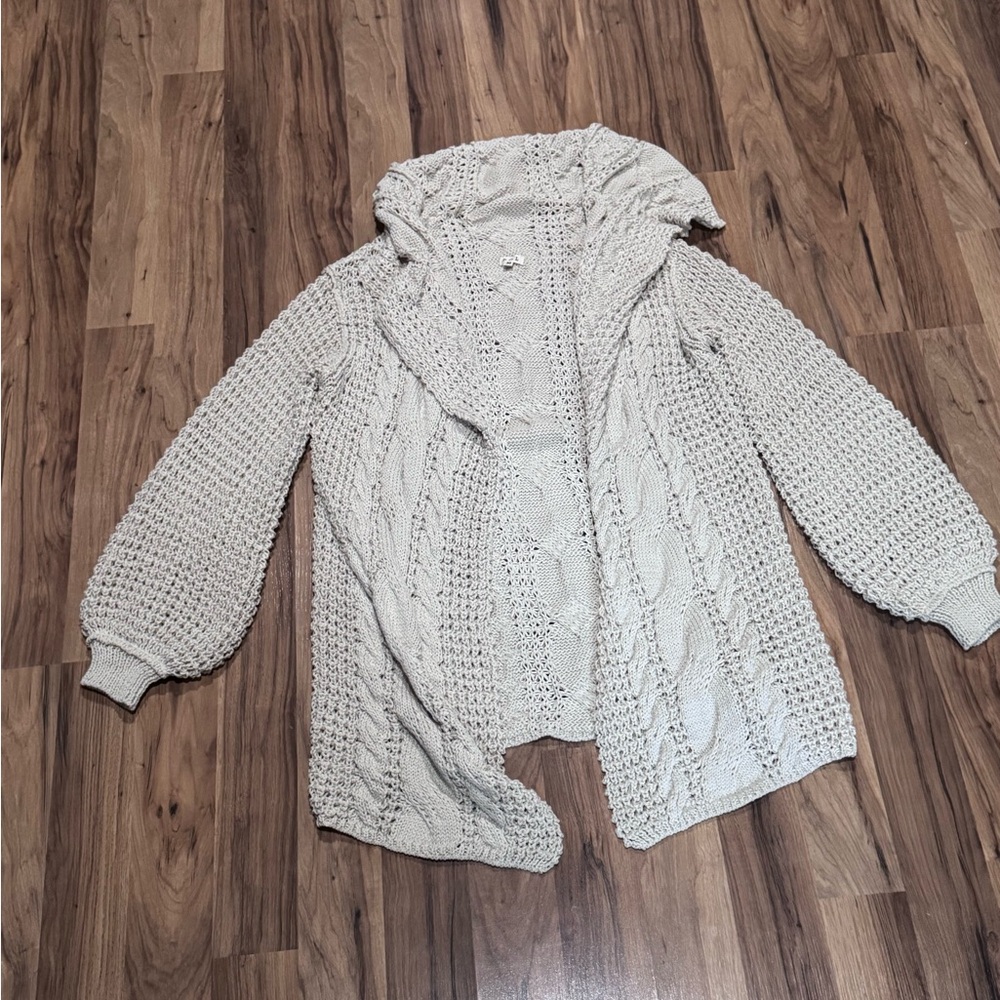 POL Cable Knit Cardigan - Cream